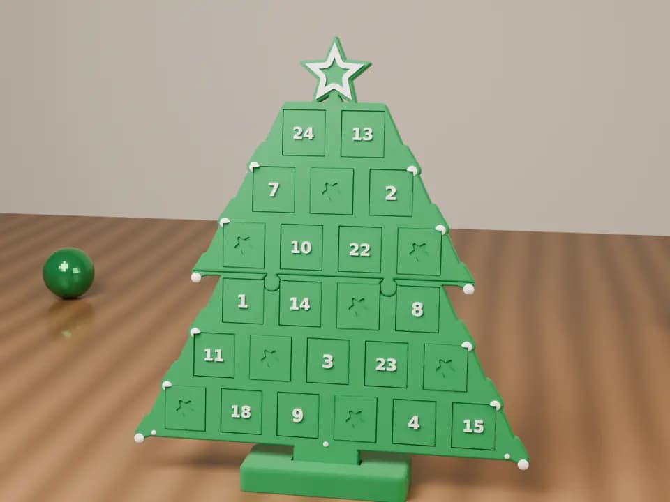 Cây thông đếm ngược Noel (24 ô lật) (ảnh minh họa)